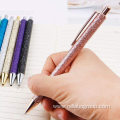 Luxury Metal Glitter Retractable Medium Ballpoint Pen